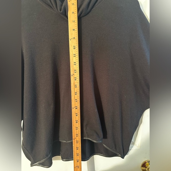 Alice + Olivia Stacey Bendet AIR SM Leather VTG Y2K BlK Short Sleeve Turtleneck - Picture 12 of 13